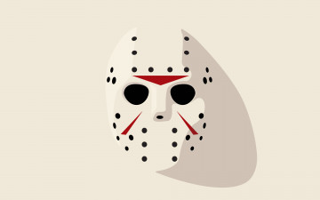 Картинка рисованные минимализм jason friday 13th hockey mask