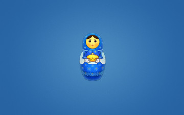 Картинка рисованные минимализм матрешка