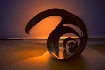 Картинка разное -+другое закарючка море вечер закат небо вода