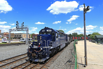 Картинка техника поезда рельсы локомотив состав