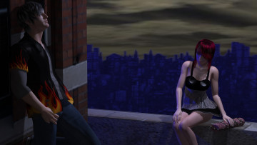 Картинка 3д+графика люди+ people фон взгляд девушка парень