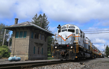 Картинка техника поезда рельсы локомотив состав