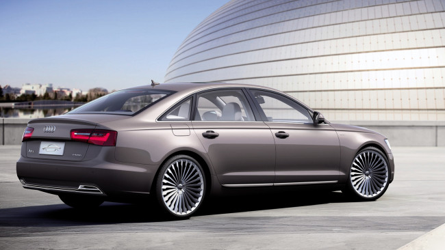 Обои картинки фото audi a6l e-tron concept 2012, автомобили, audi, a6l, 2012, concept, e-tron