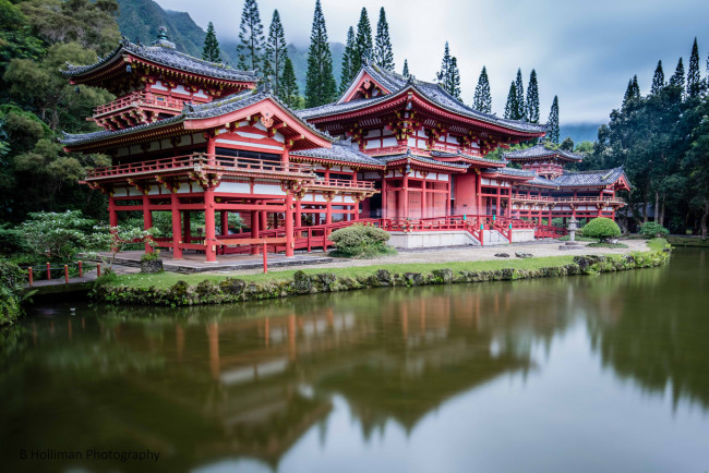 Обои картинки фото byodo-in temple,  oahu,  hawaii, города, - буддийские и другие храмы, храм