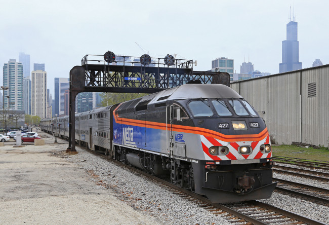 Обои картинки фото техника, поезда, рельсы, локомотив, состав