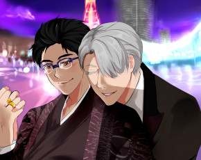 Картинка аниме yuri+on+ice юри виктор