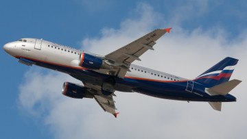Картинка aeroflot+airbus+320 авиация пассажирские+самолёты авиалайнер