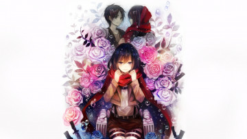 Картинка аниме shingeki+no+kyojin атака титанов