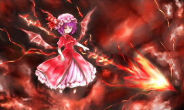 Картинка аниме touhou project remilia scarlet черная магия заклятие kiyomasa ren