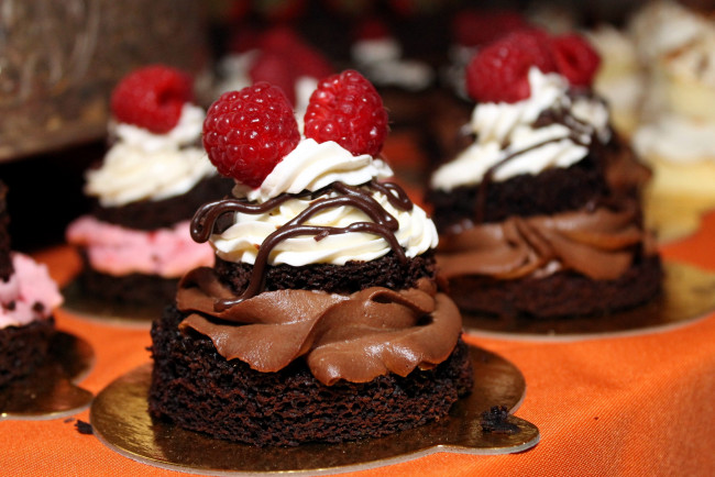 Обои картинки фото еда, пирожные,  кексы,  печенье, бисквит, пирожное, крем, малина