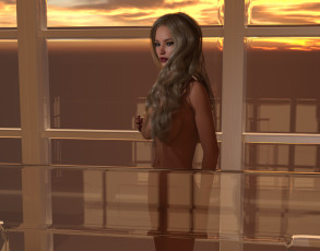 Картинка 3д+графика люди+ people фон взгляд девушка