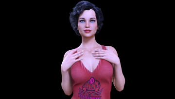 Картинка 3д+графика люди+ people девушка фон взгляд