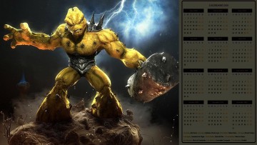 Картинка календари фэнтези чудовище существо взгляд молния