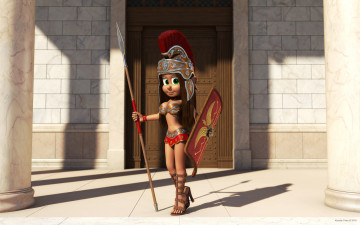 Картинка 3д+графика мультфильмы+и+в+игры planet 51 фон взгляд девушка