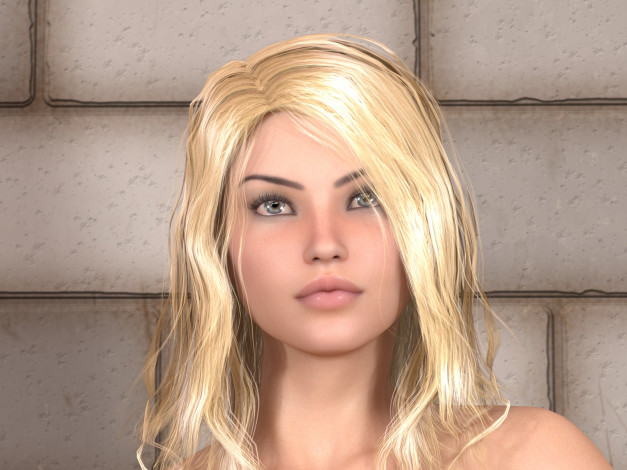 Обои картинки фото 3д графика, портрет , portraits, девушка, взгляд, фон