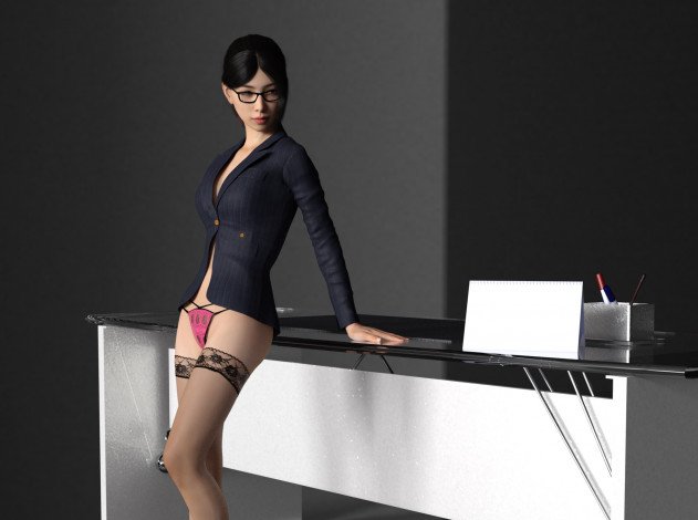 Обои картинки фото 3д графика, люди , people, девушка, взгляд, фон