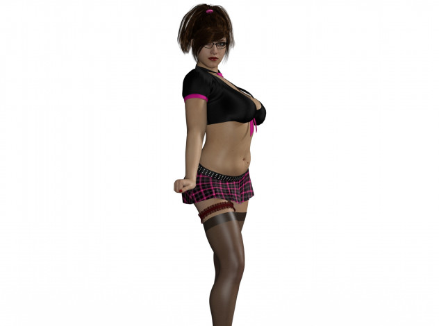 Обои картинки фото 3д графика, люди , people, девушка, взгляд, фон