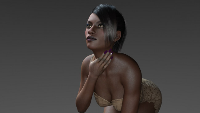 Обои картинки фото 3д графика, фантазия , fantasy, взгляд, девушка, фон