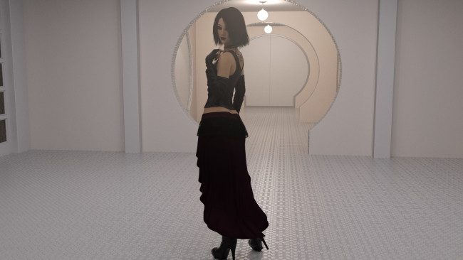 Обои картинки фото 3д графика, люди , people, девушка, взгляд, фон