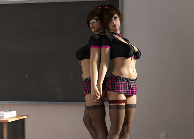 Обои картинки фото 3д графика, люди , people, девушка, взгляд, фон