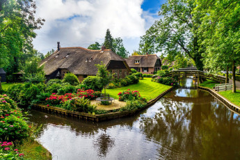 Картинка giethoorn netherlands города -+улицы +площади +набережные