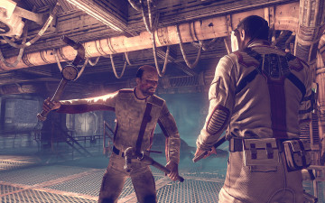 Картинка видео+игры afterfall +insanity человек оружие монстр