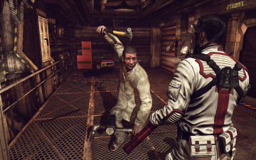 Картинка видео+игры afterfall +insanity человек оружие монстр