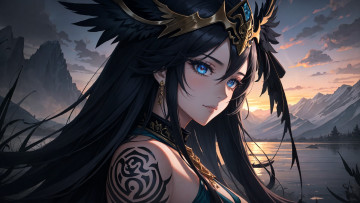 Картинка аниме пейзажи +природа нейросети графика нейроарт ai art нейронные сети рисунки нейро искусство