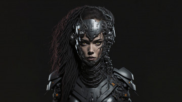 Картинка фэнтези роботы +киборги +механизмы нейросети графика нейроарт ai art нейронные сети рисунки нейро искусство киборг