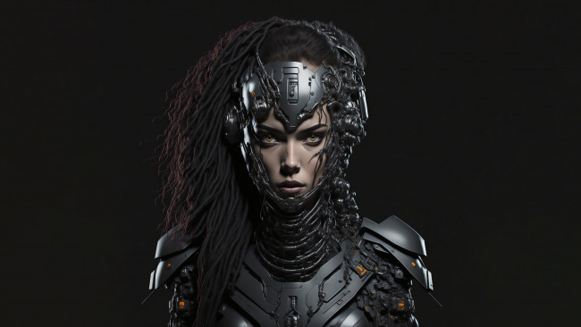 Обои картинки фото фэнтези, роботы,  киборги,  механизмы, нейросети, графика, нейроарт, ai, art, нейронные, сети, рисунки, нейро, искусство, киборг