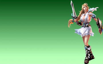 обоя видео игры, soulcalibur, девушка, щит, меч