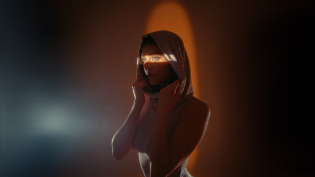 Обои картинки фото девушки, - брюнетки,  шатенки, завораживающая, красота, голубые, глаза, девушка