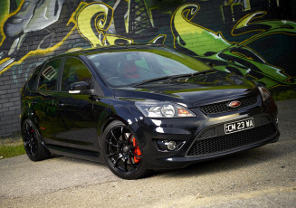 Картинка автомобили ford черный стена граффити