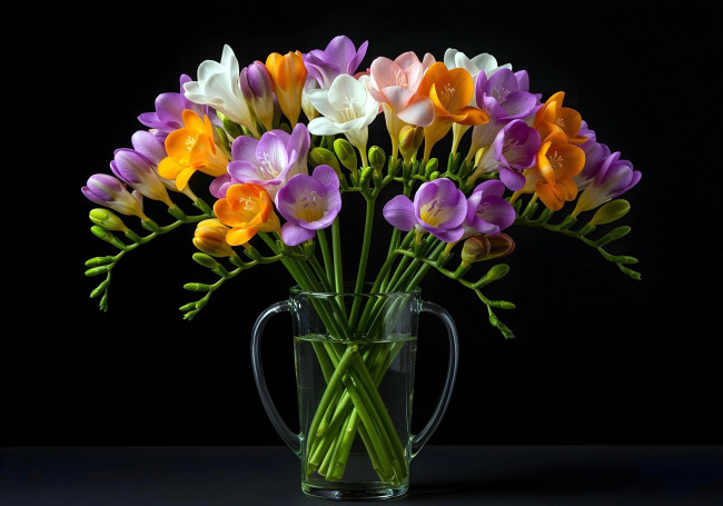 Обои картинки фото 3д графика, цветы , flowers, фрезия