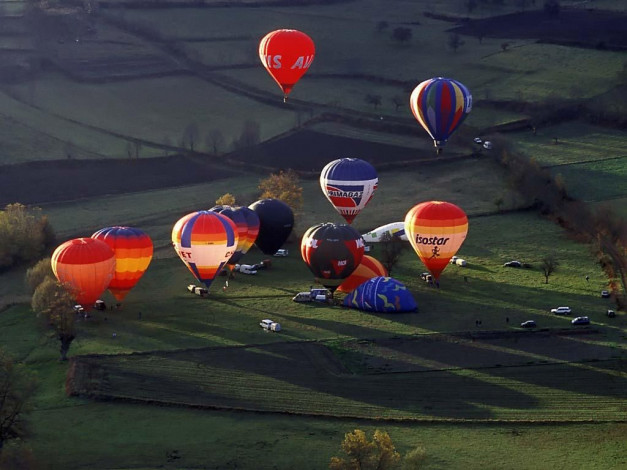 Обои картинки фото авиация, воздушные, шары