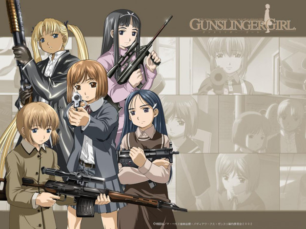 Обои картинки фото аниме, gun, slinger, girl