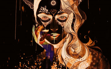 Картинка векторная графика лицо