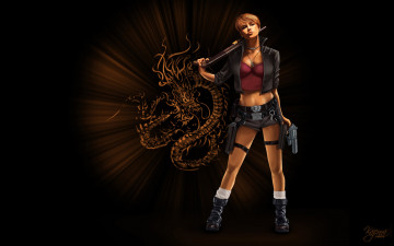 Картинка фэнтези девушки девушка keira knightley оружие дракон