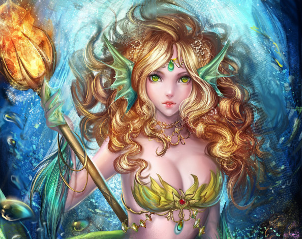 Обои картинки фото фэнтези, русалки, русалка
