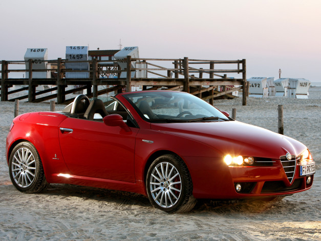 Обои картинки фото автомобили, alfa romeo, красный, spider, 939e, alfa, romeo