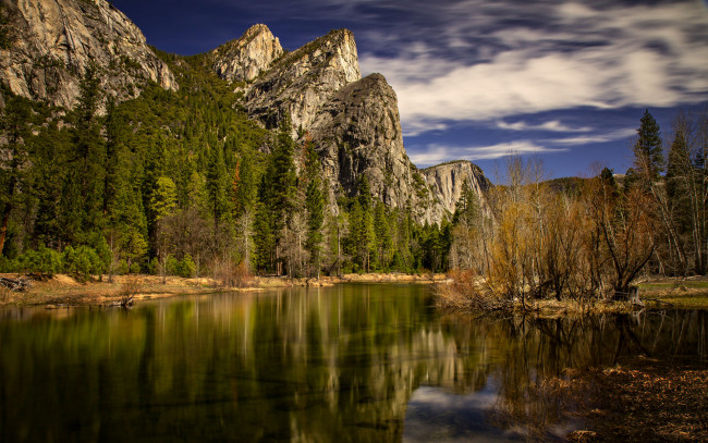 Обои картинки фото природа, реки, озера, река, лес, горы