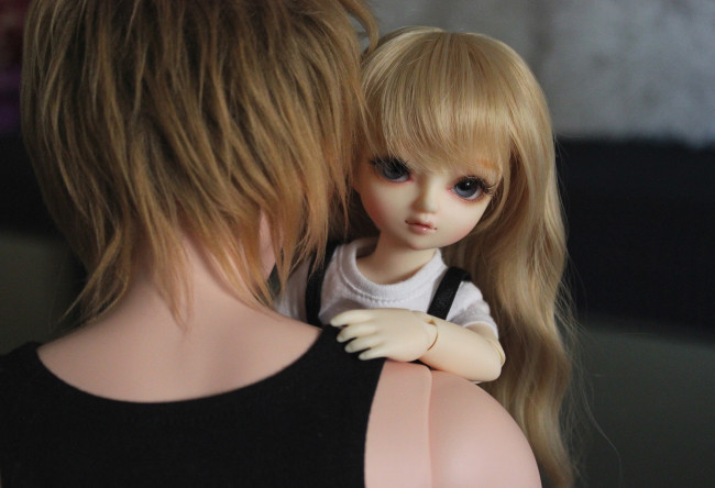 Обои картинки фото разное, игрушки, куклы, девочка, парень