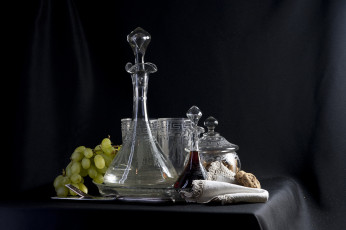 Картинка еда натюрморт виноград вино