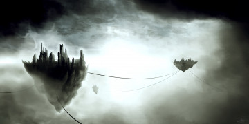 Картинка фэнтези иные+миры +иные+времена будущее мир летающие острова иной