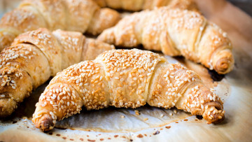 Картинка еда хлеб +выпечка круассаны