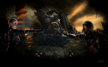 Картинка mortal+kombat+x+-+cassie+and+d`vorah видео+игры mortal+kombat+x игры gos mortal видео kombat x 1920x1200 d'vorah - cassie