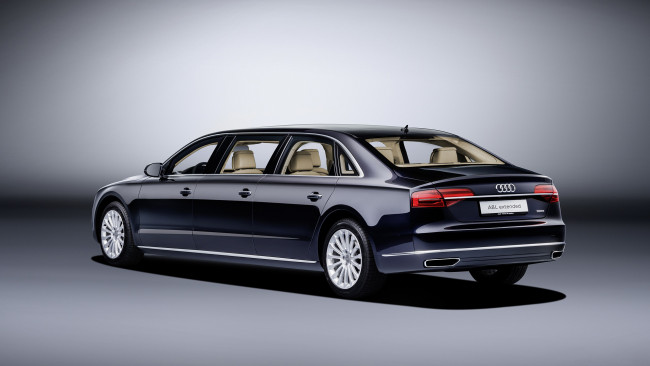 Обои картинки фото audi a8 i extende 2016, автомобили, audi, лимузин, 2016, extende, i, a8