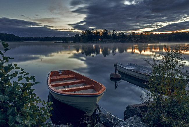 Обои картинки фото корабли, лодки,  шлюпки, лес, река
