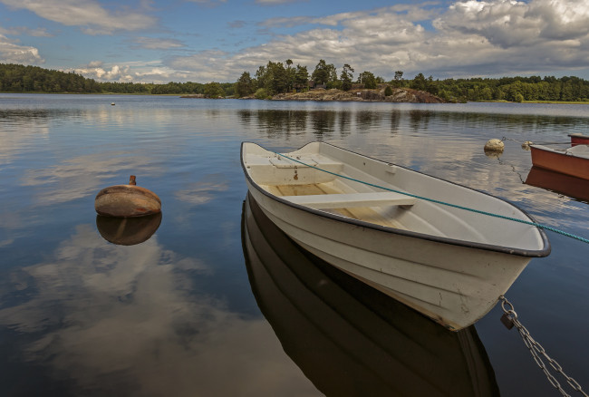 Обои картинки фото корабли, лодки,  шлюпки, река, лес