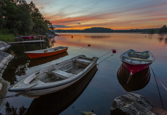 Обои картинки фото корабли, лодки,  шлюпки, лес, река